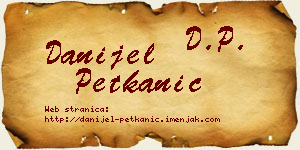 Danijel Petkanić vizit kartica